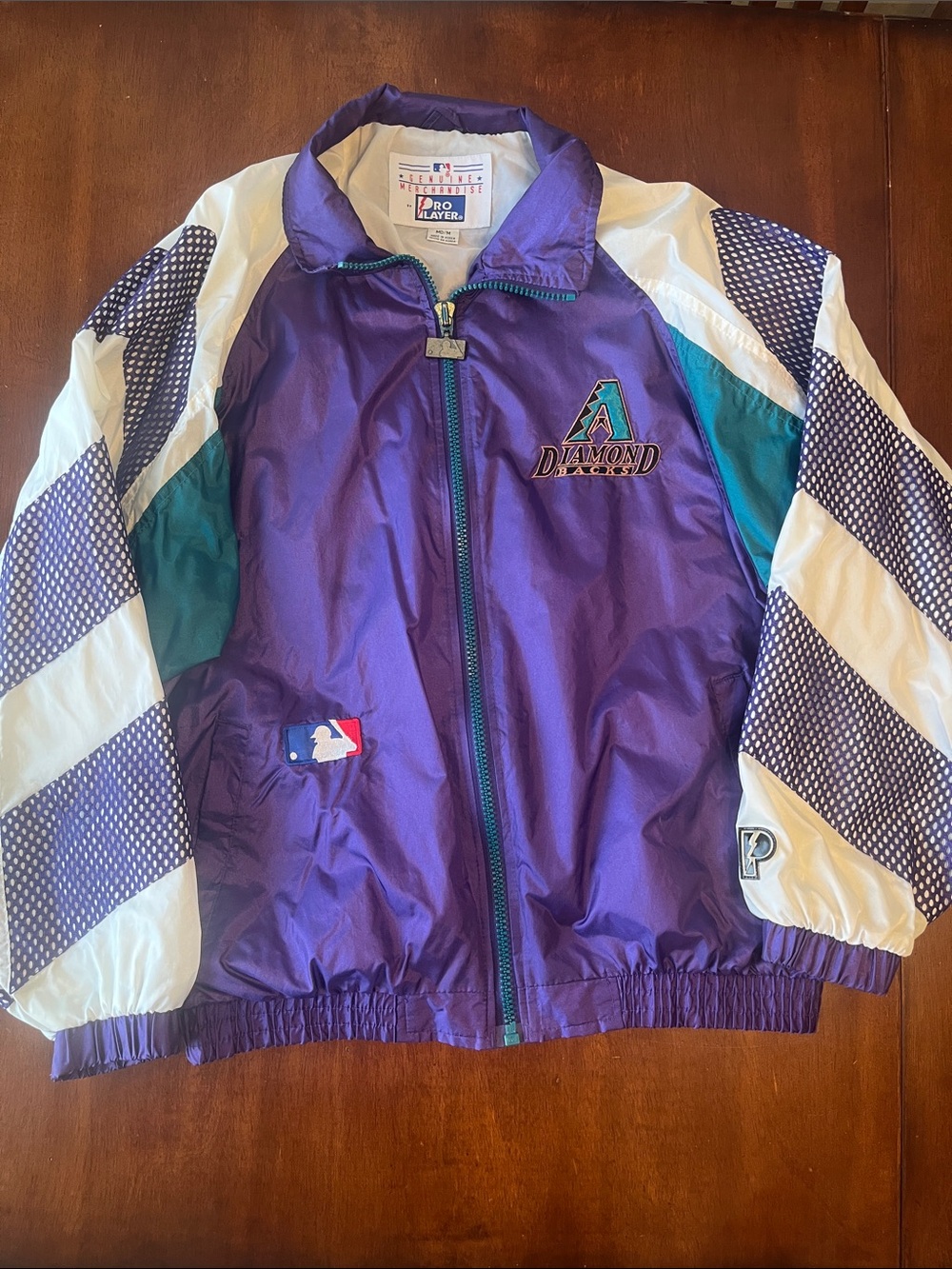 Vintage Arizona diamondbacks jacket windbreaker purple pro player embroidered